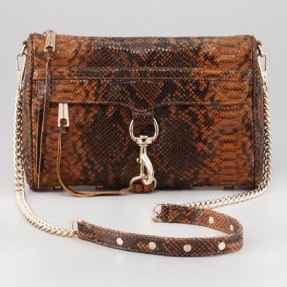 Rebecca Minkoff Handbags - REBECCA MINKOFF
Snakeskin Crossbody Bag Like New  13” X 8”
